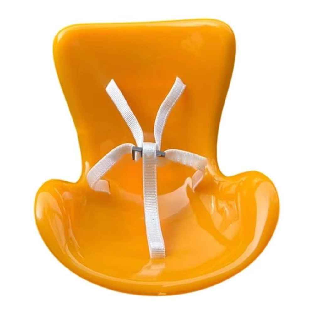 For Labubu Mini Plush Doll Safety Seat Car Air Outlet Mount Ornament Interior Decoration - Yellow