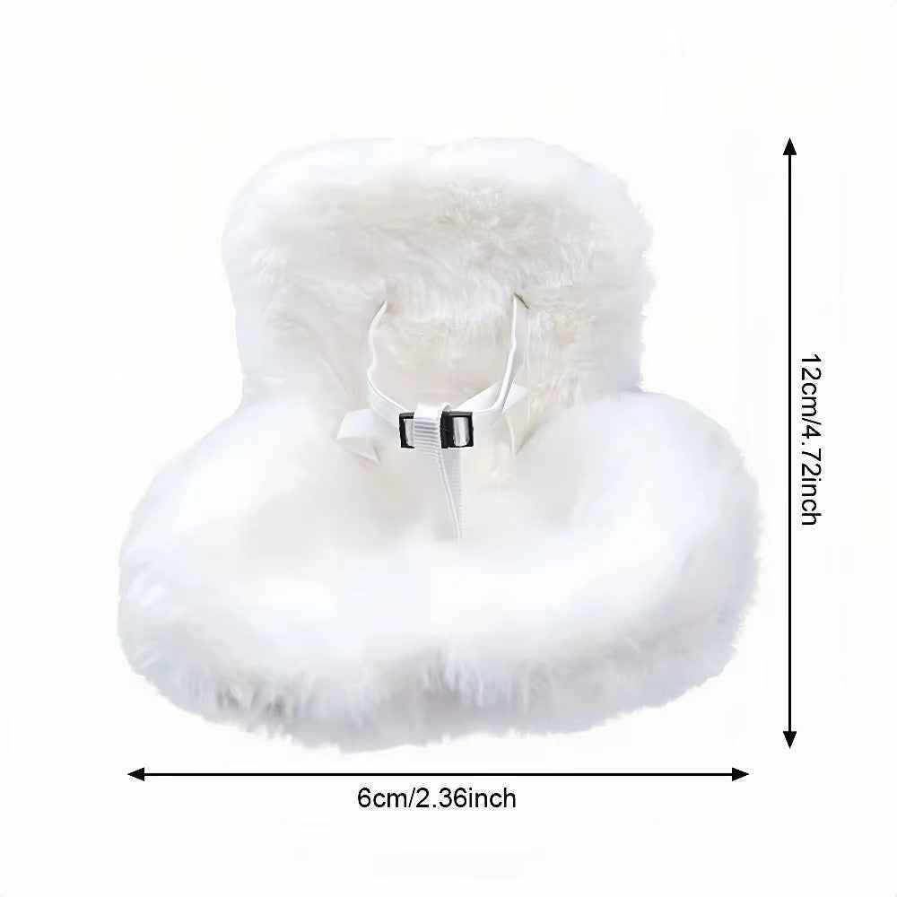 For Labubu Plush Doll Furry Car Vent Clip Holder Safety Seat 15-17cm Mini Figurines Display Stand - Coffee