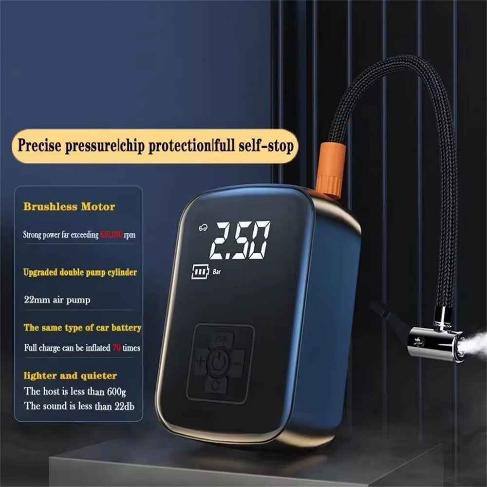 100W 150PSI Car Tire Inflator Digital Display Portable Electric Air Compressor for Motorcycle / Bike / Ball