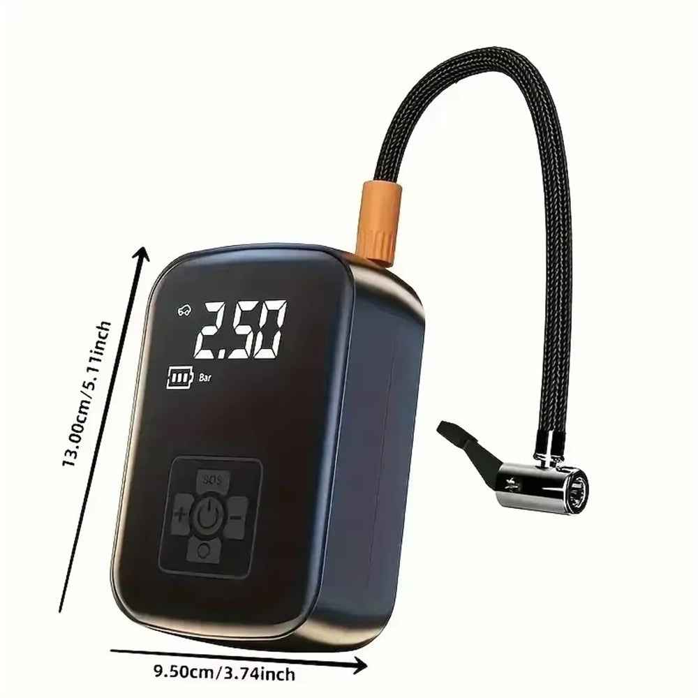 100W 150PSI Car Tire Inflator Digital Display Portable Electric Air Compressor for Motorcycle / Bike / Ball