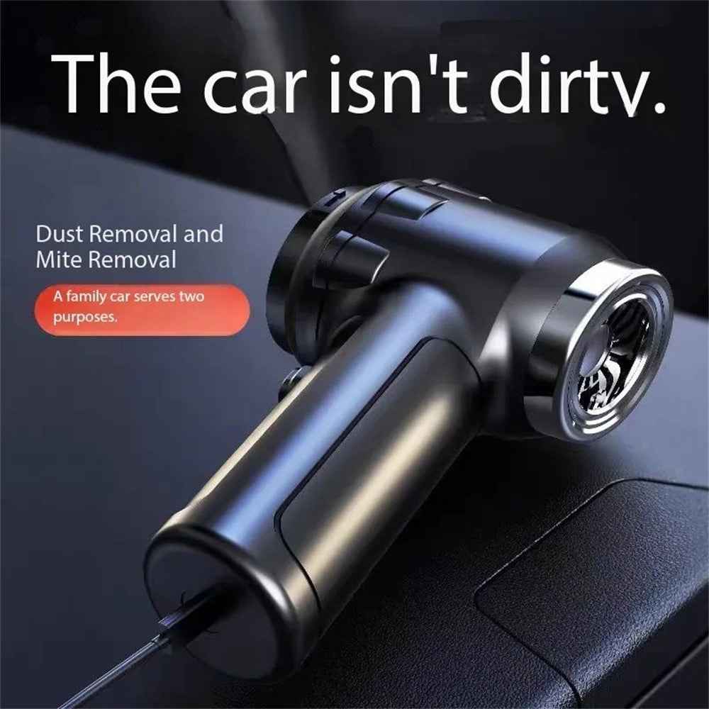 16KPa Powerful Suction Wireless Car Vacuum Cleaner Rechargeable Portable Handheld Dust Blower - Black+Purple