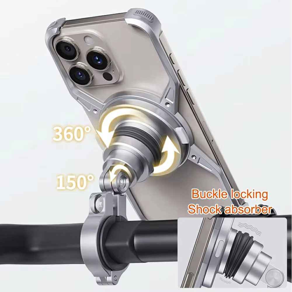 Z10 For iPhone 16 Pro Max Motorcycle Mount Magnetic Phone Holder Anti Shake Cycling Bracket