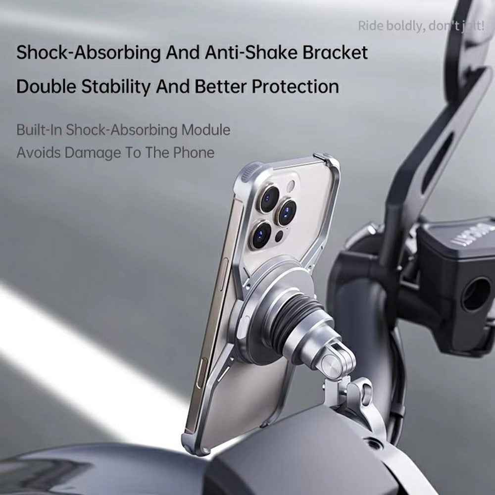 Z10 For iPhone 16 Pro Max Motorcycle Mount Magnetic Phone Holder Anti Shake Cycling Bracket