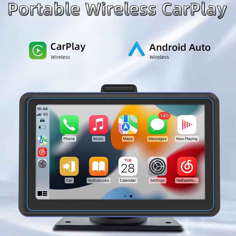 B5307 Wireless CarPlay 7 Inch HD Screen Portable Car Navigation Bluetooth-compatible MP5 Player