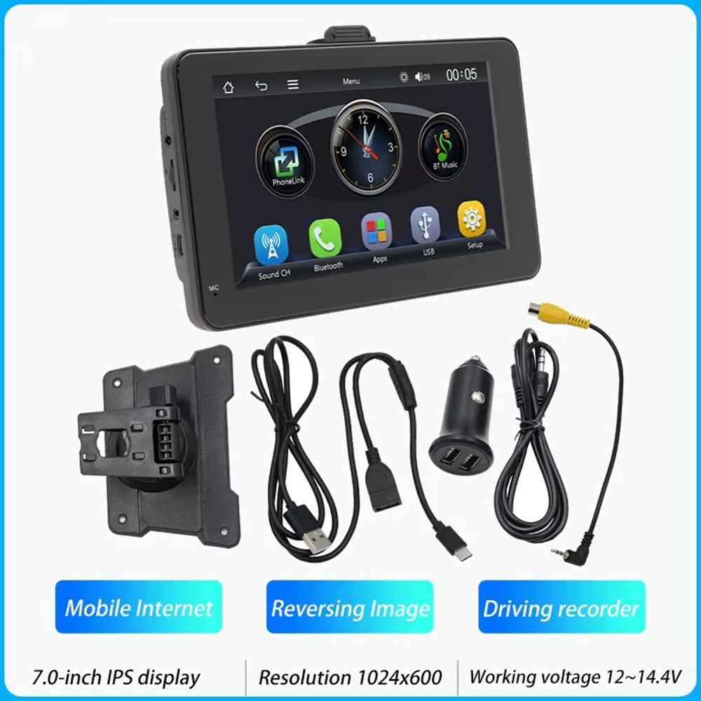B5320R 7 Inch Carplay Car Navigation HD Camera Dash Cam Bluetooth-compatible MP5 Player for Android iPhone