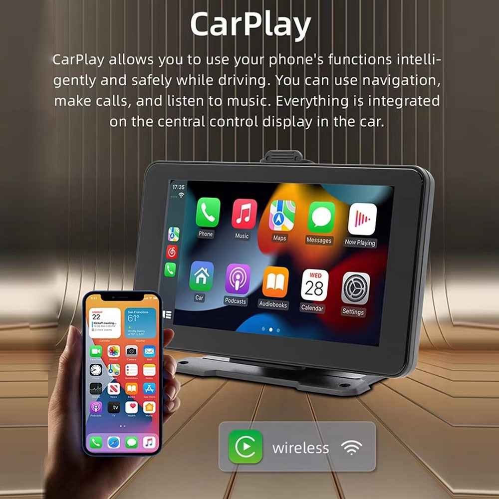 B5320R 7 Inch Carplay Car Navigation HD Camera Dash Cam Bluetooth-compatible MP5 Player for Android iPhone
