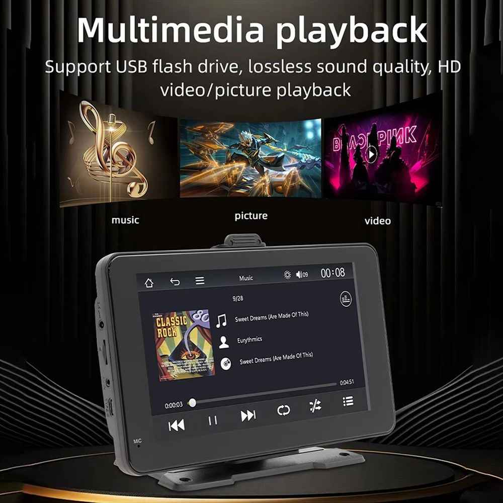 B5320R 7 Inch Carplay Car Navigation HD Camera Dash Cam Bluetooth-compatible MP5 Player for Android iPhone