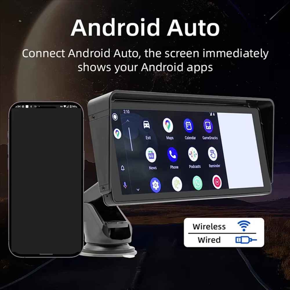 B5313 10.26 Inch HD Screen Car MP5 Multimedia Player Wireless CarPlay Bluetooth-compatible FM Transmitter Support TF Card