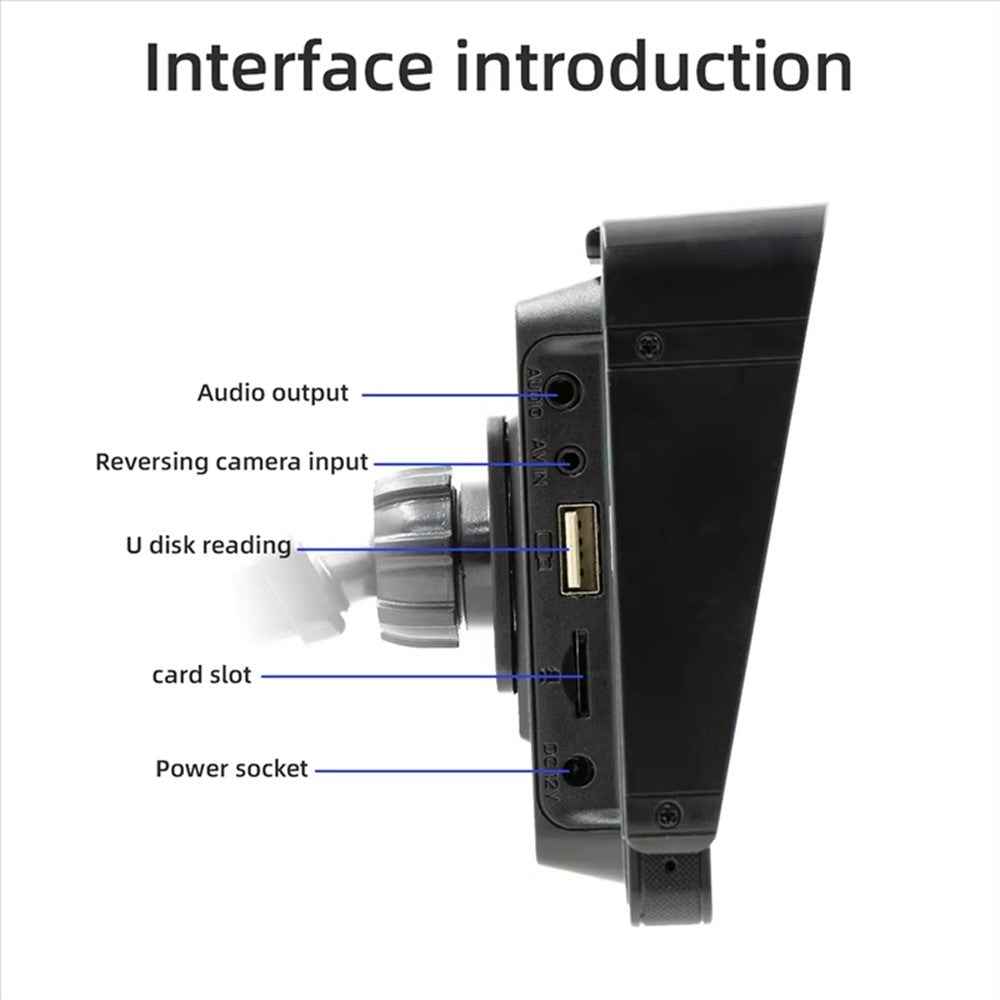 B5313 10.26 Inch HD Screen Car MP5 Multimedia Player Wireless CarPlay Bluetooth-compatible FM Transmitter Support TF Card