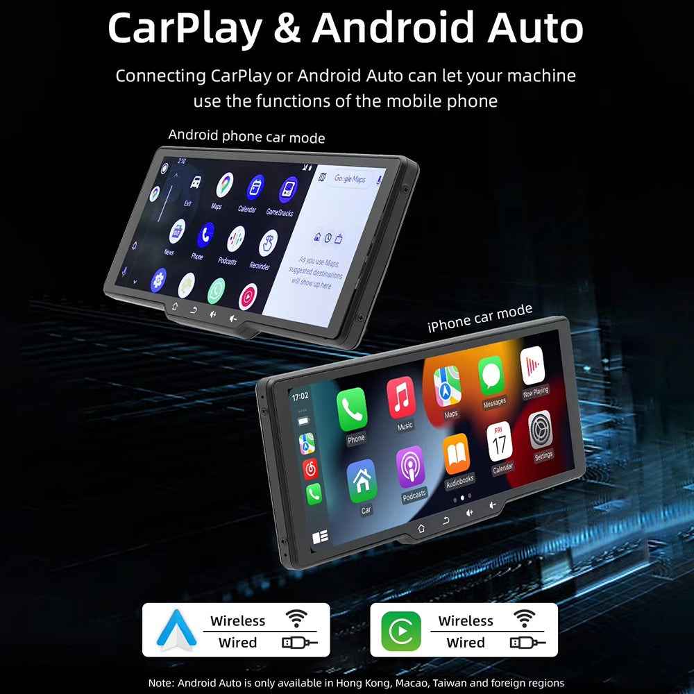 B5314 10.26 Inch HD Screen Wireless CarPlay Bluetooth-compatible Car MP5 Player FM Transmitter Support TF Card