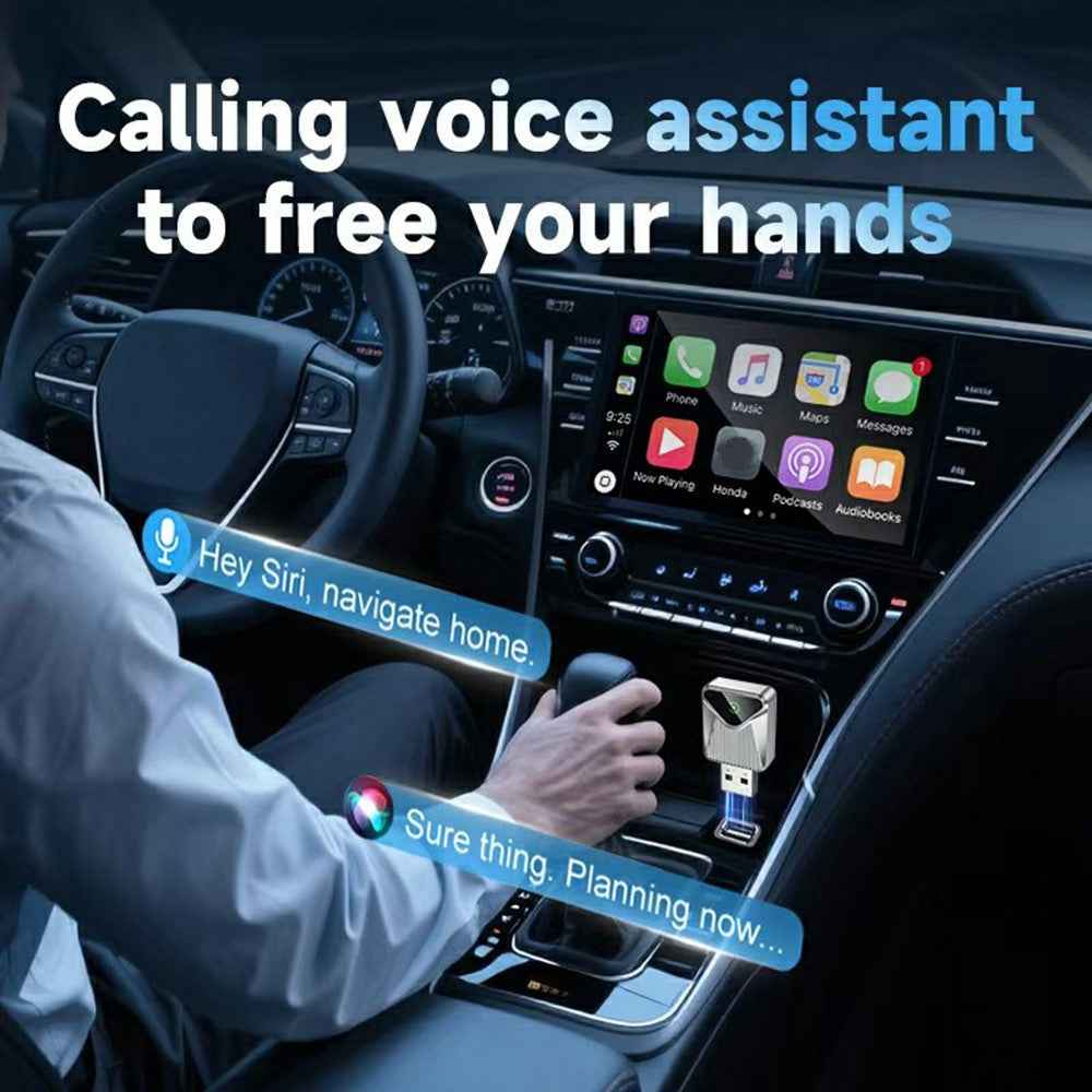 28 Mini 2 in 1 Wireless CarPlay Android Auto Adapter for Wired CarPlay Android Auto Vehicles Upgrade to Wireless - Black