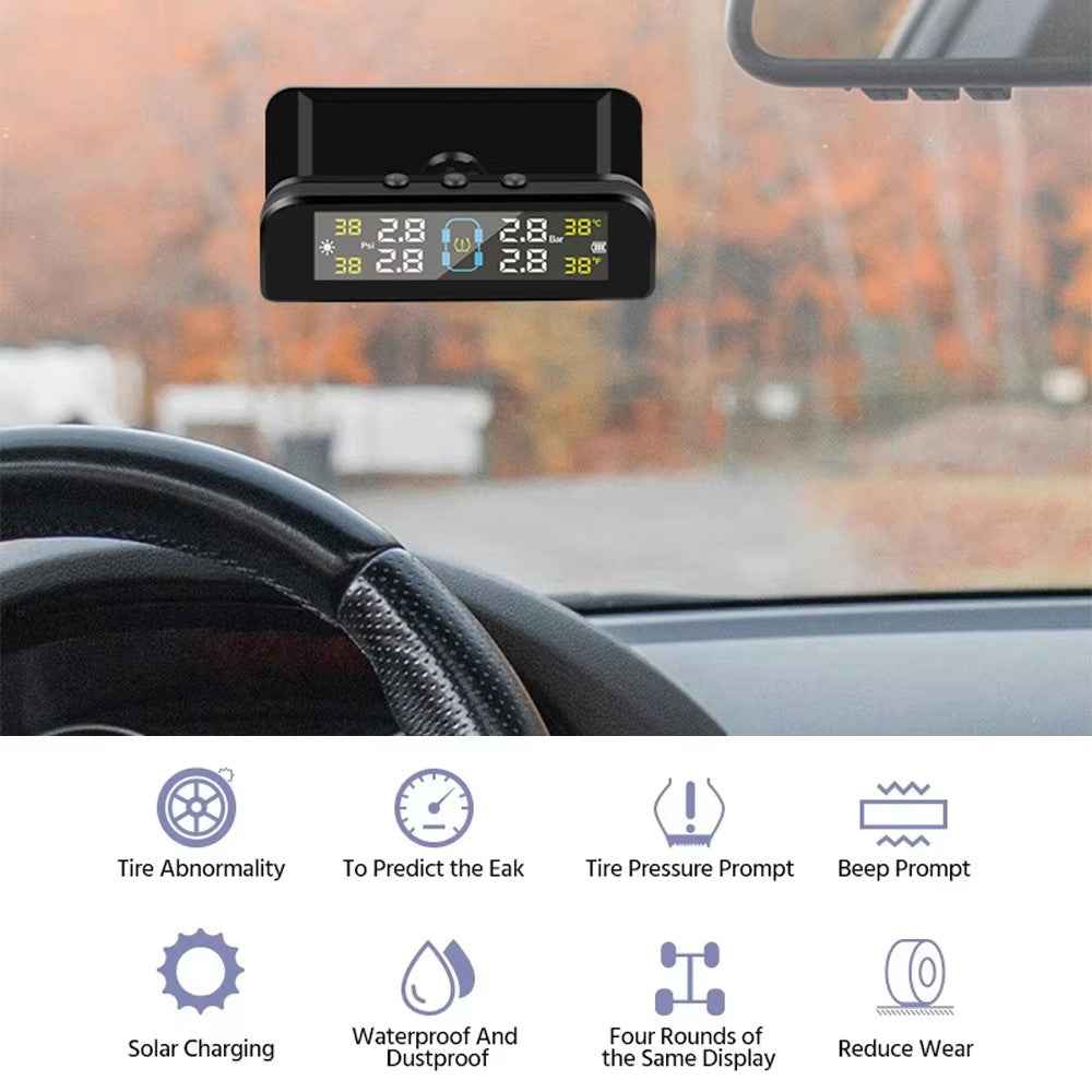 TY05 4 External Sensors Real Time Display Smart Tire Pressure Monitoring System for Car TPMS