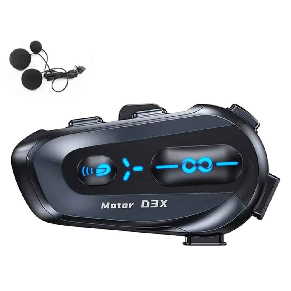 D3X For Motorcycle Helmet Bluetooth-compatible Headset 600m Half Duplex Intercom System - Soft Mic