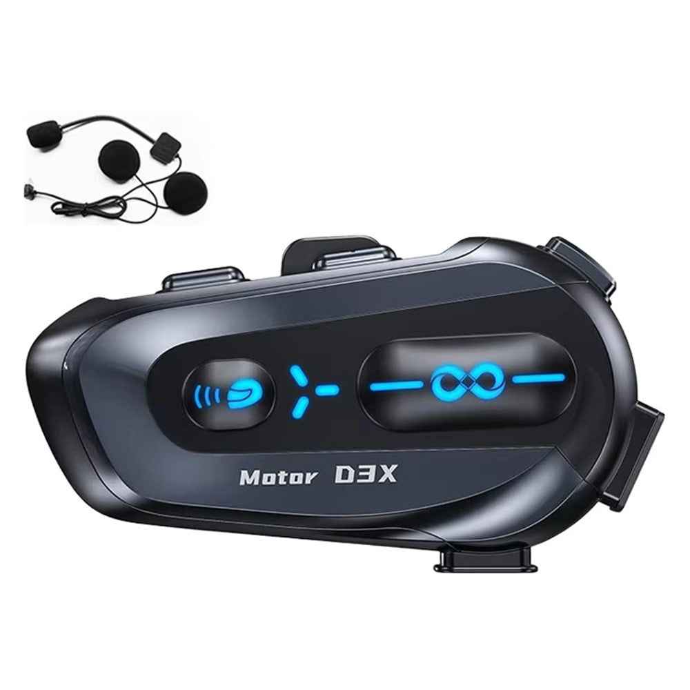 D3X For Motorcycle Helmet Bluetooth-compatible Headset 600m Half Duplex Intercom System - Hard Mic