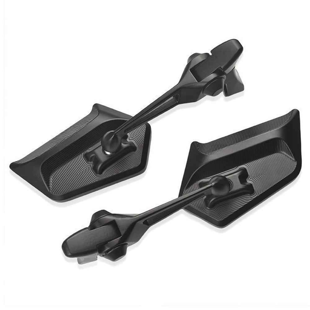 AOS5 1 Pair For Motorcycle Universal Rear View Mirror High Definition Rotatable Side Mirror, White