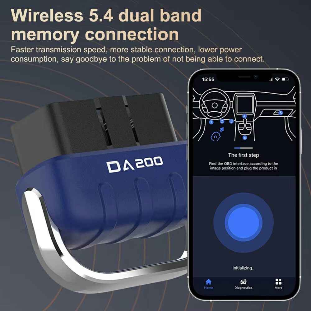 DA200 Bluetooth-compatible OBD2 Car Diagnostic Scanner Engine Fault Code Reader Vehicle Diagnostic Tool