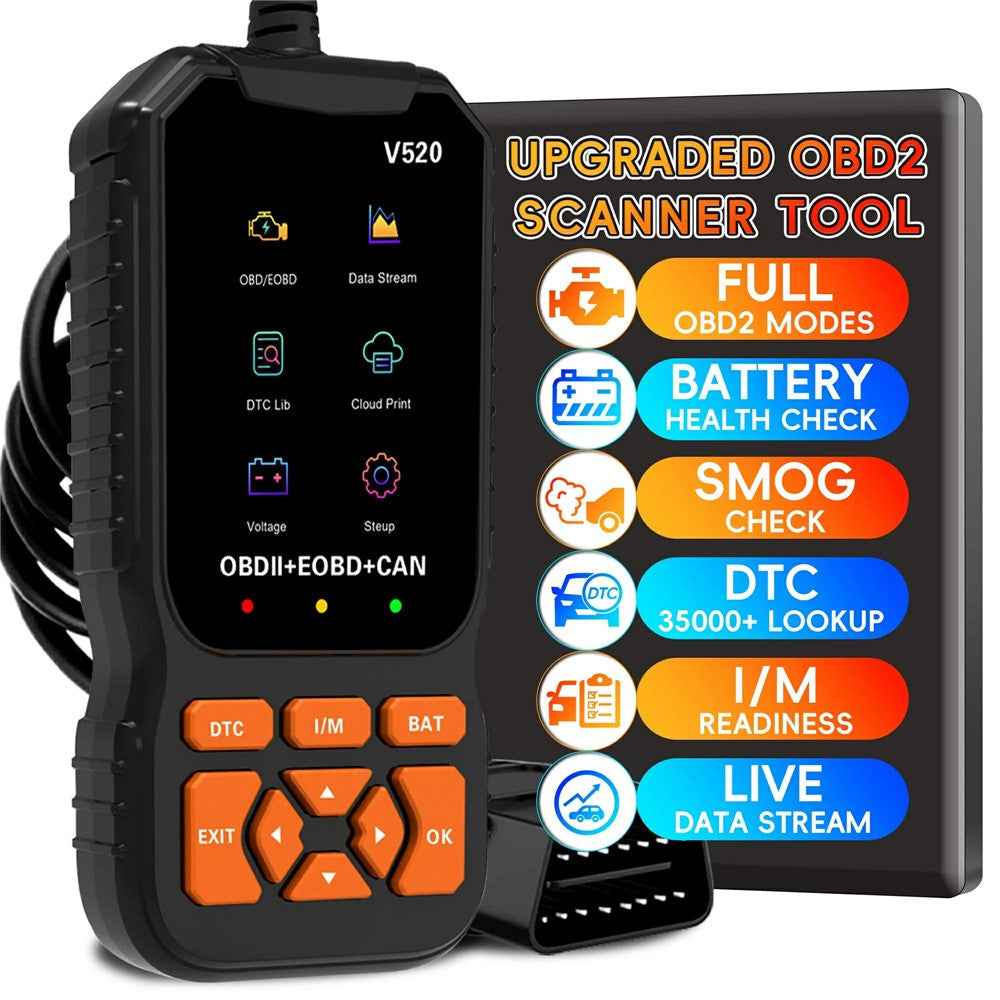 V520 2.8 Inch TFT Color Screen OBD2 Car Diagnostic Scanner for 1996 and Later Vehicles Engine Check Fault Codes Reader
