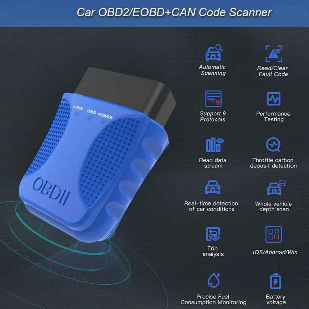 V30 OBD2 Scanner ELM327 Bluetooth-compatible Car Engine Diagnostic Code Reader Support Data Stream