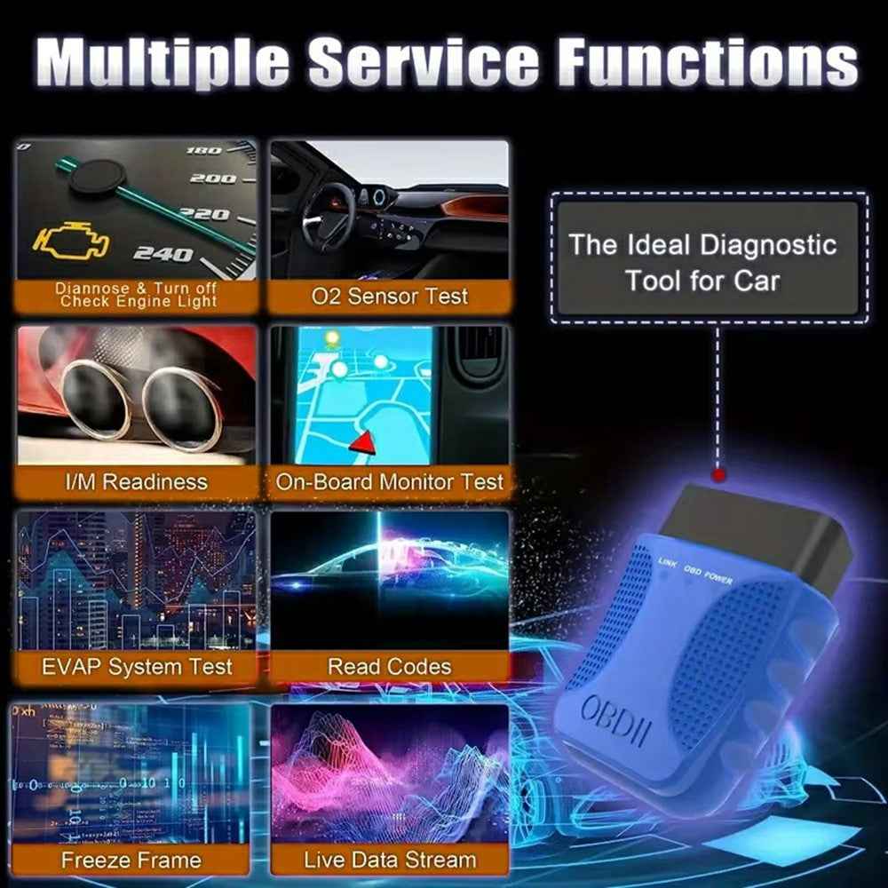 V30 OBD2 Scanner ELM327 Bluetooth-compatible Car Engine Diagnostic Code Reader Support Data Stream