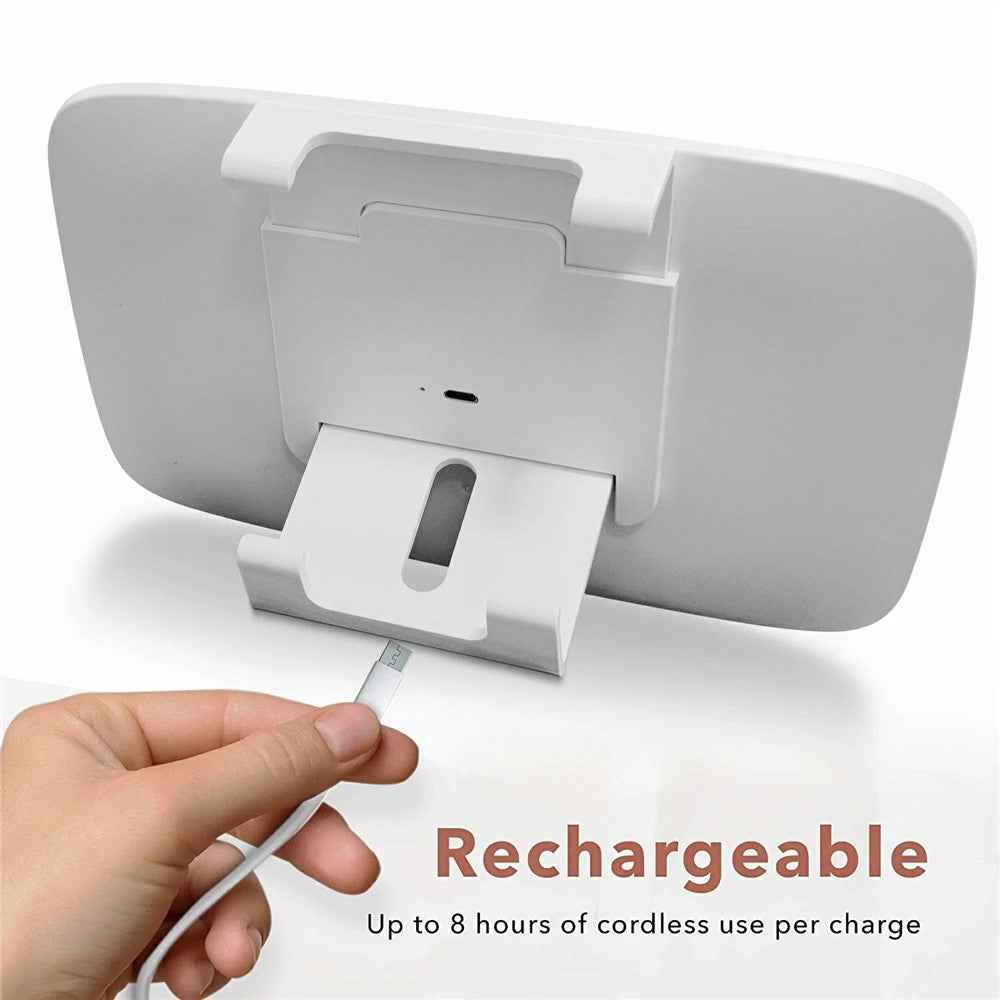 Car Sun Visor Mount Rechargeable LED Makeup Mirror Vehicle Interior Illuminated Vanity Mirror