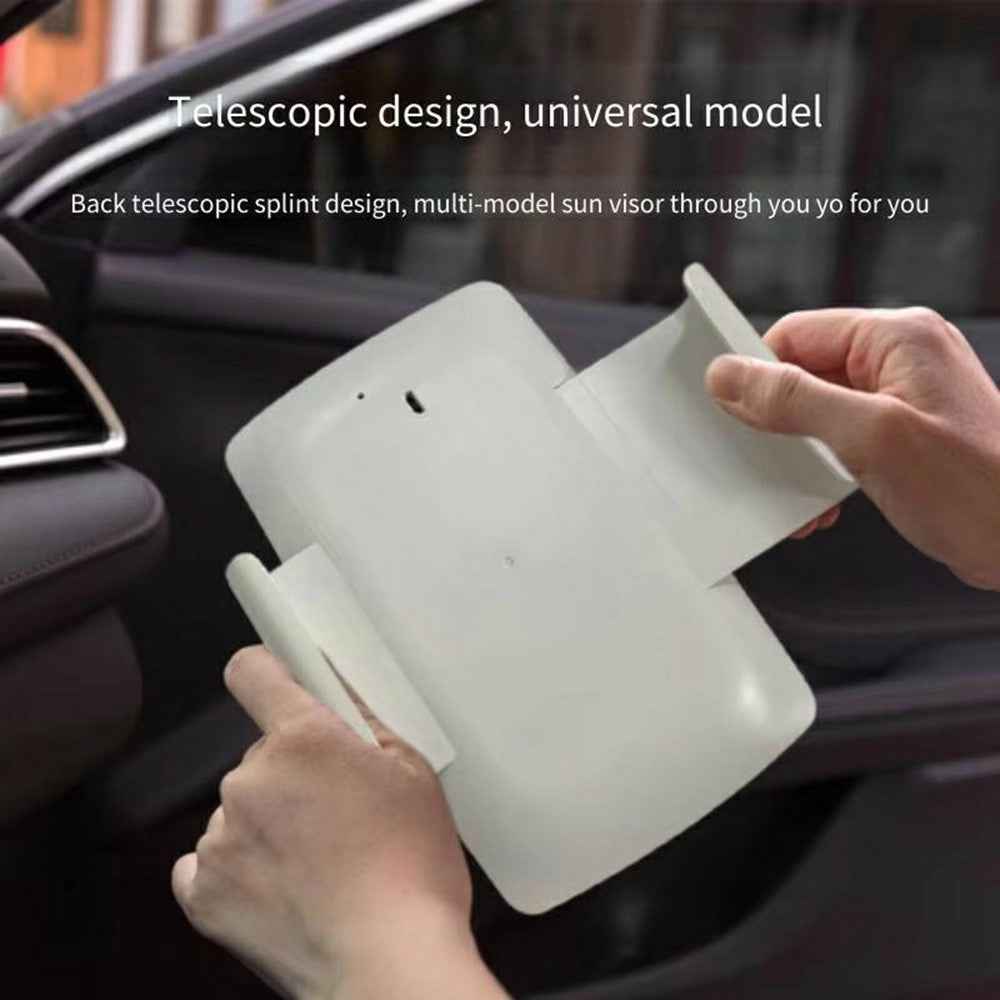 Car Sun Visor Mount Rechargeable LED Makeup Mirror Vehicle Interior Illuminated Vanity Mirror