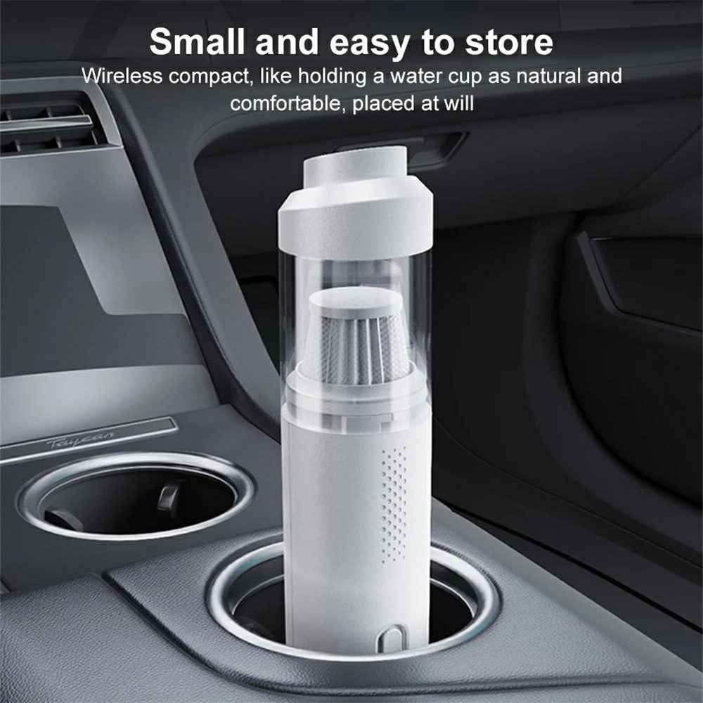 Brushless Motor Car Vacuum Cleaner 200W High Power Multifunction Handheld Cordless Suction Blower - White