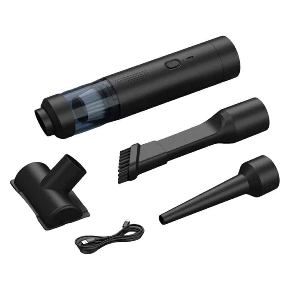 Brushless Motor Car Vacuum Cleaner 200W High Power Multifunction Handheld Cordless Suction Blower - Black