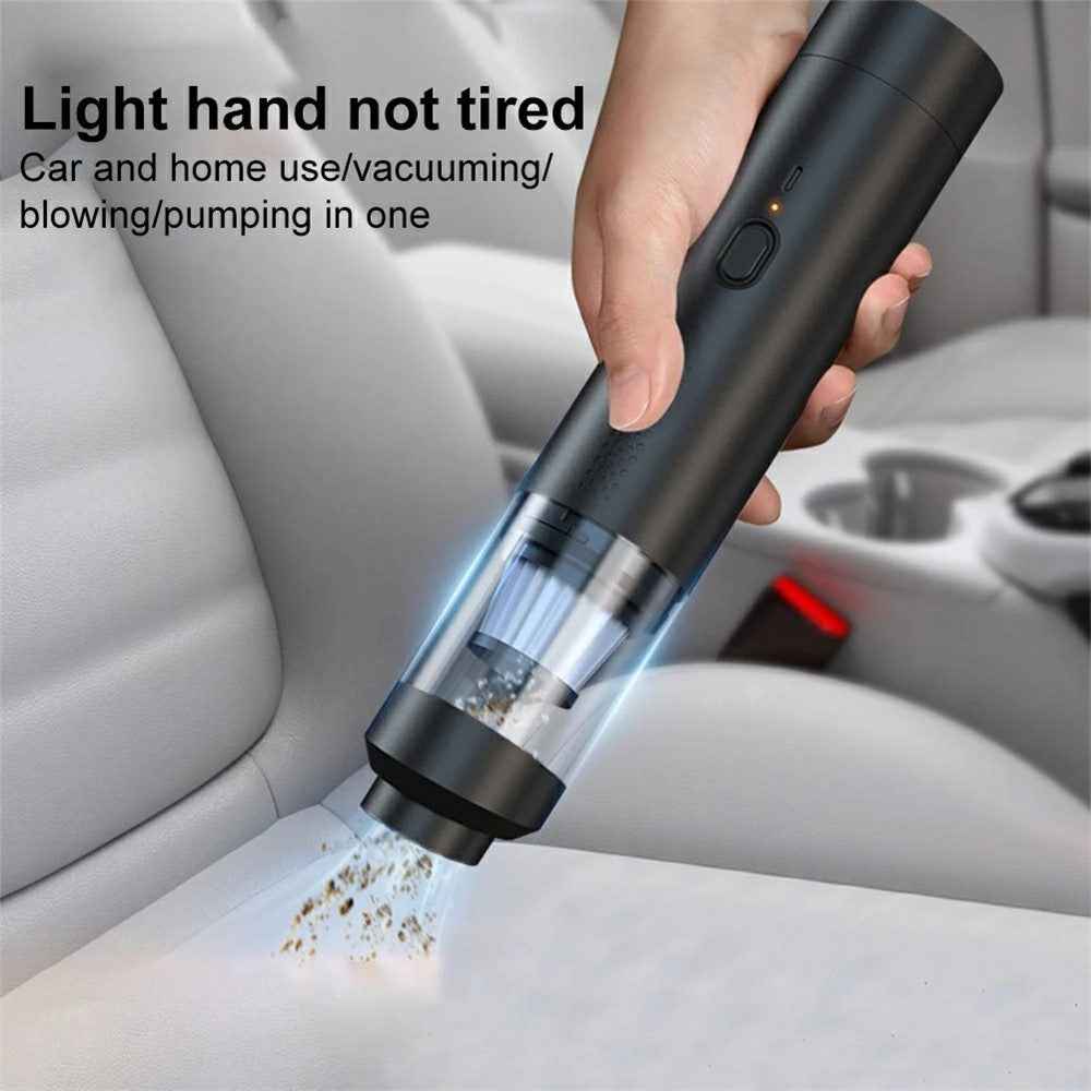 Brushless Motor Car Vacuum Cleaner 200W High Power Multifunction Handheld Cordless Suction Blower - Black