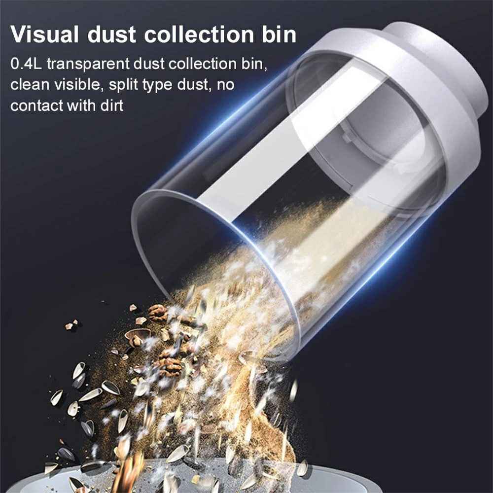 Brushless Motor Car Vacuum Cleaner 200W High Power Multifunction Handheld Cordless Suction Blower - Black