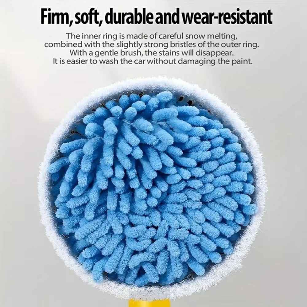 Soft Chenille Car Wash Brush Long Handle Rotary Mop Automatic Foam Cleaner High Pressure Washing Kit