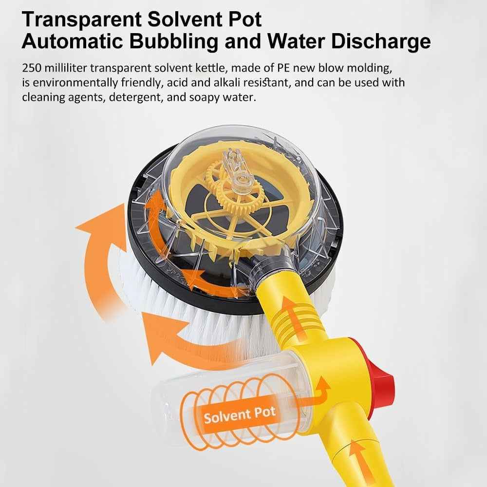 Portable Car Washing Kit with Multifunction Spray Head Soft Chenille Wash Brush Rotary Mop Automatic Foam Cleaner