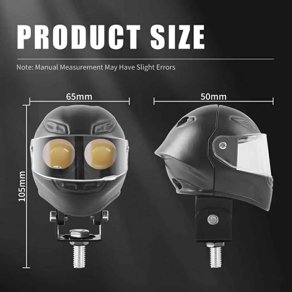20W Motorcycle LED Headlight Fog Lamp IP68 Waterproof High Low Beam Auxiliary Spotlight for Scooter
