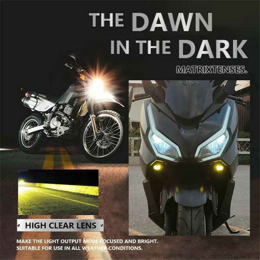 V82 1Pc High Low Beam Motorcycle LED Headlight with Cooling Fan IP68 Waterproof Car Auxiliary Lamp