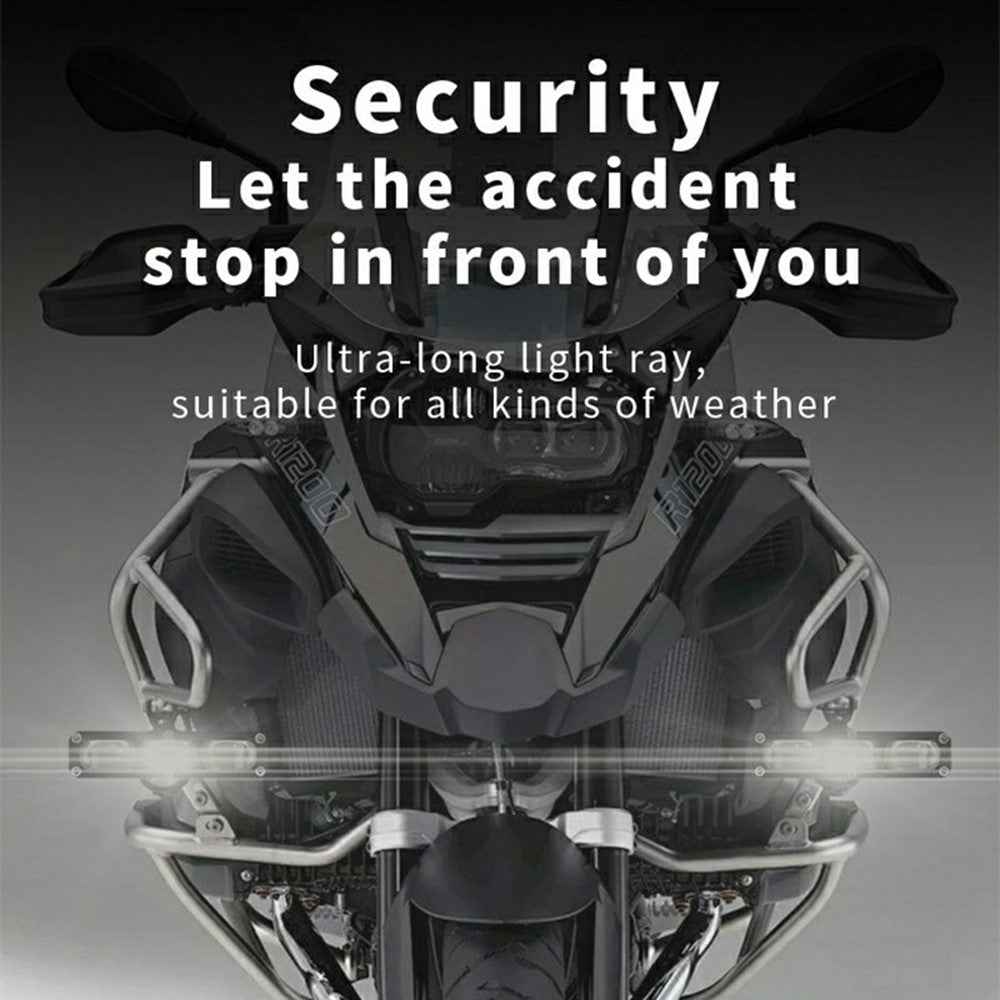 V80 3-LED Headlight for Motorcycle 40W Waterproof Car Auxiliary Lamp High Low Beam with Cooling Fan