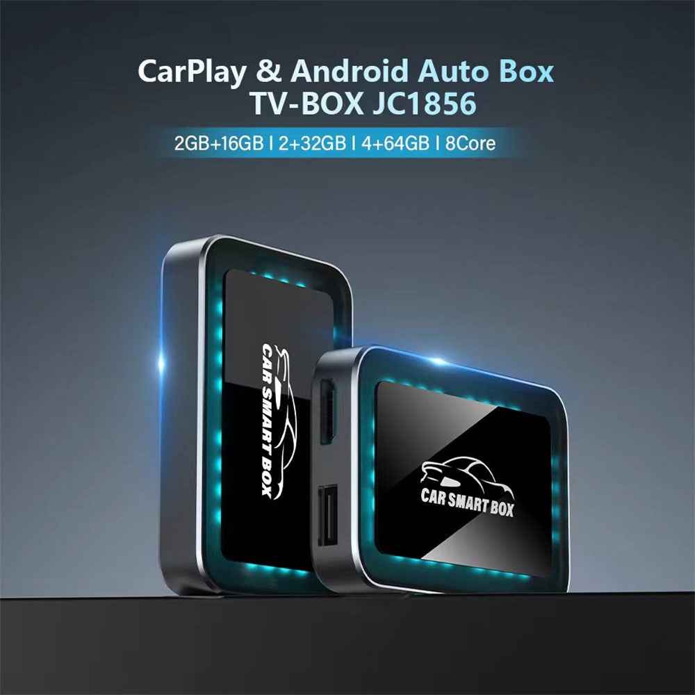 2 in 1 AI Box CarPlay Android Auto Wireless Car Upgrade Adapter Support Navigation Music HD Mirroring