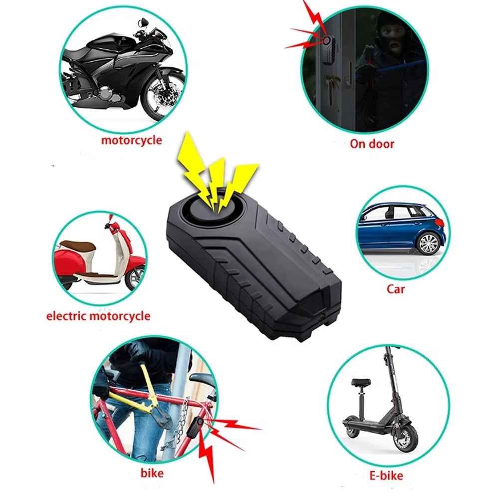 SF22R+03C Wireless Anti Theft Alarm System for Motorcycle Bicycle Remote Control Vibration Detection Device