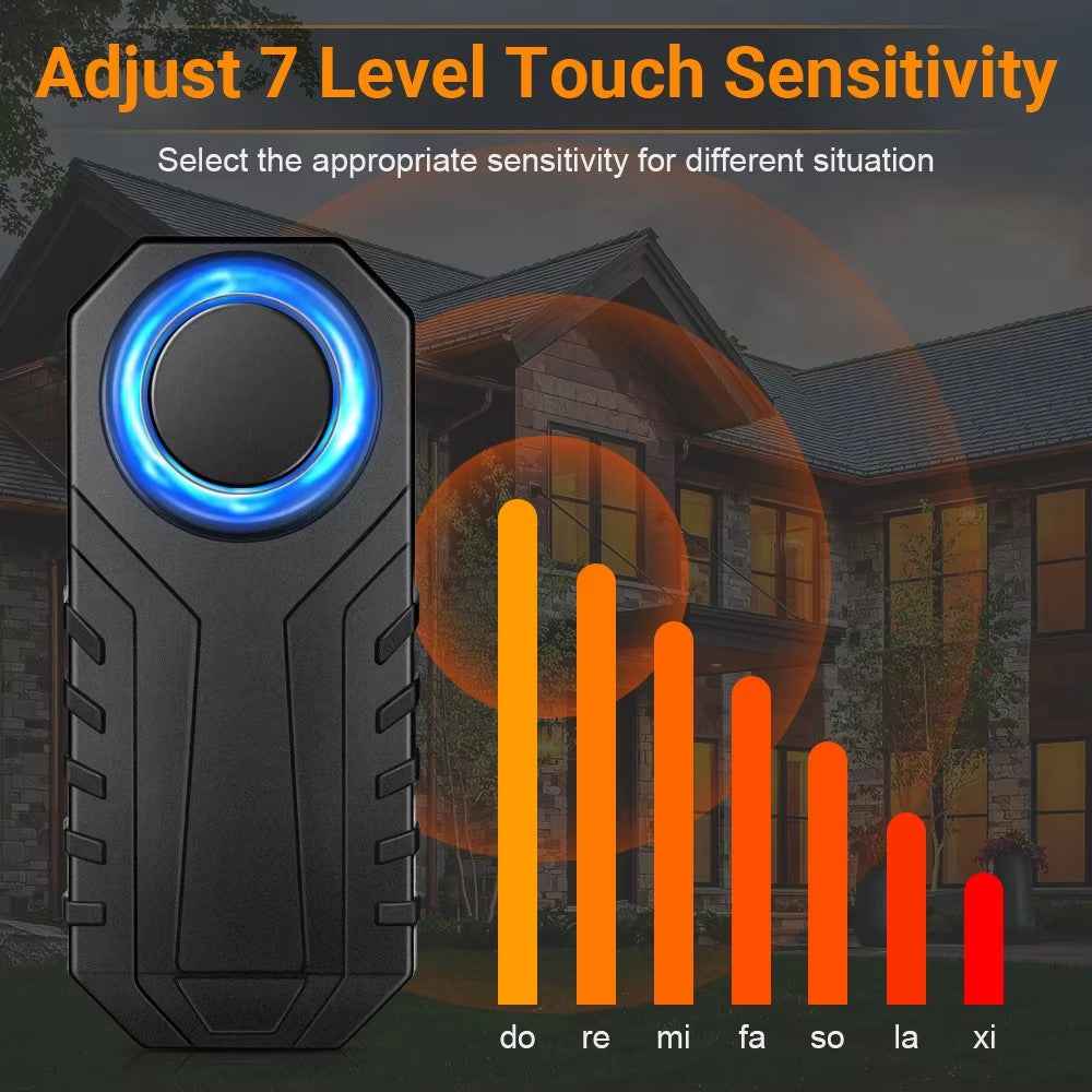 SF22R+09C Wireless Motorcycle Alarm System with Remote Control USB Rechargeable Waterproof Bicycle Anti Theft Device