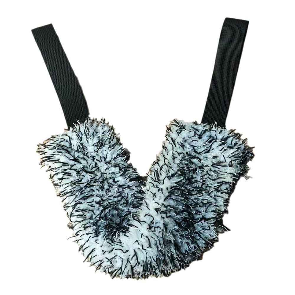 Car Wheel Wash Towel Automotive Tire Wiping Towel Wheel Hub Cleaning Rag Long Strap Tires Detailing Towel - Black