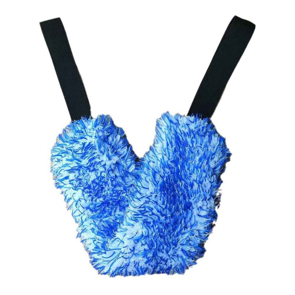 Car Wheel Wash Towel Automotive Tire Wiping Towel Wheel Hub Cleaning Rag Long Strap Tires Detailing Towel - Blue