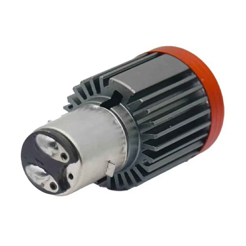 Motorcycle Dual Lens Projector LED Headlight High Low Beam Waterproof Electric Vehicle Front Lamp - Yellow Light