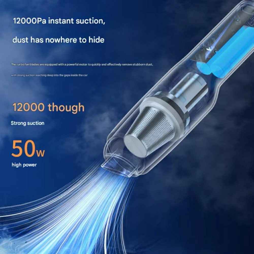 Portable Wireless Handheld Vacuum Cleaner Metal Filter High Power Suction Blower for Car Home