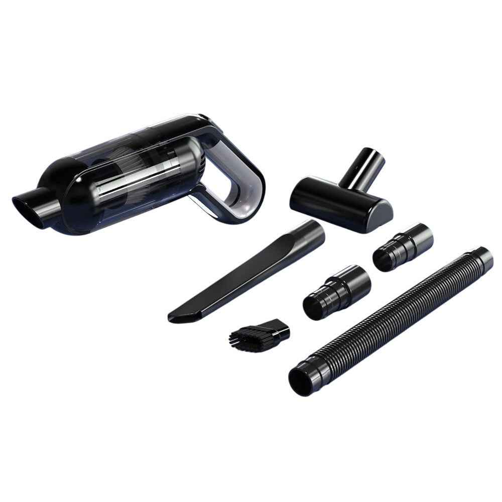 Handheld Car Vacuum Cleaner 8kPa Powerful Suction Low Noise Cordless Dust Blower with LED Light - Black