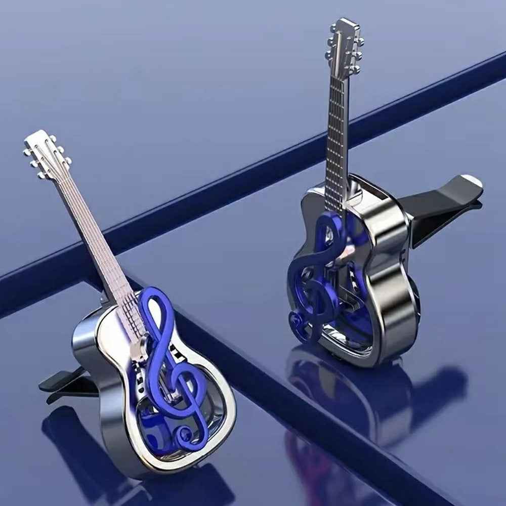 Guitar Shape Car Vent Clip Air Freshener Diffuser Aromatherapy Fragrance for Vehicle AC Outlet Decorative Ornament - Blue+Ocean