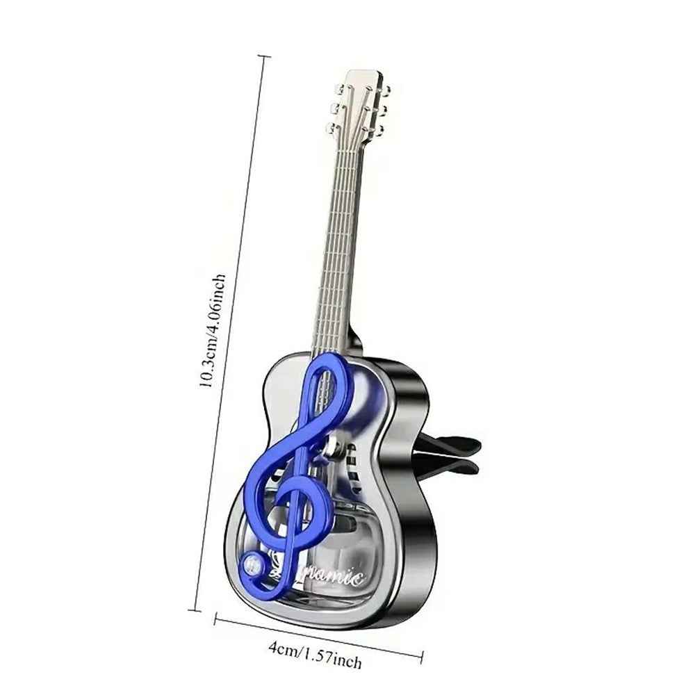 Guitar Shape Car Vent Clip Air Freshener Diffuser Aromatherapy Fragrance for Vehicle AC Outlet Decorative Ornament - Red+Cologne