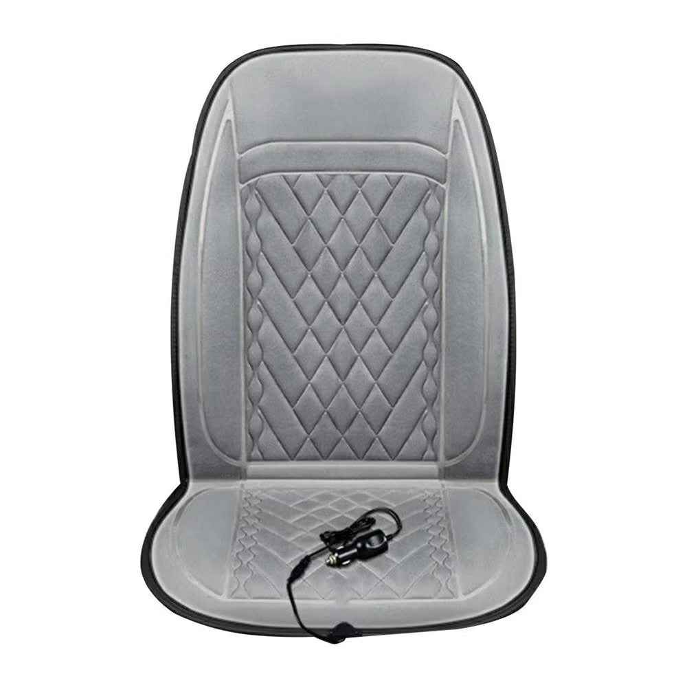 12-24V Car Seat Heater Cushion 3 Gears Adjustable Single Seat Winter Warming Pad for Vehicle - Grey