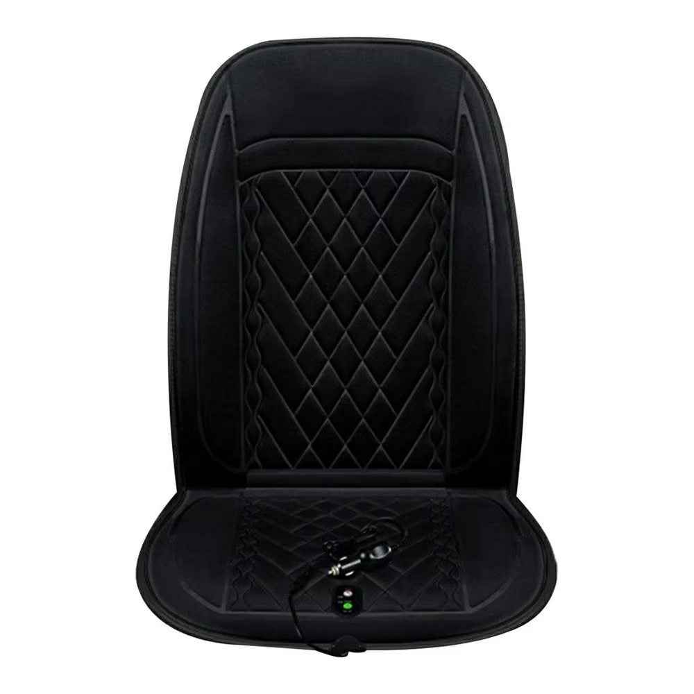 12-24V Car Seat Heater Cushion 3 Gears Adjustable Single Seat Winter Warming Pad for Vehicle - Black