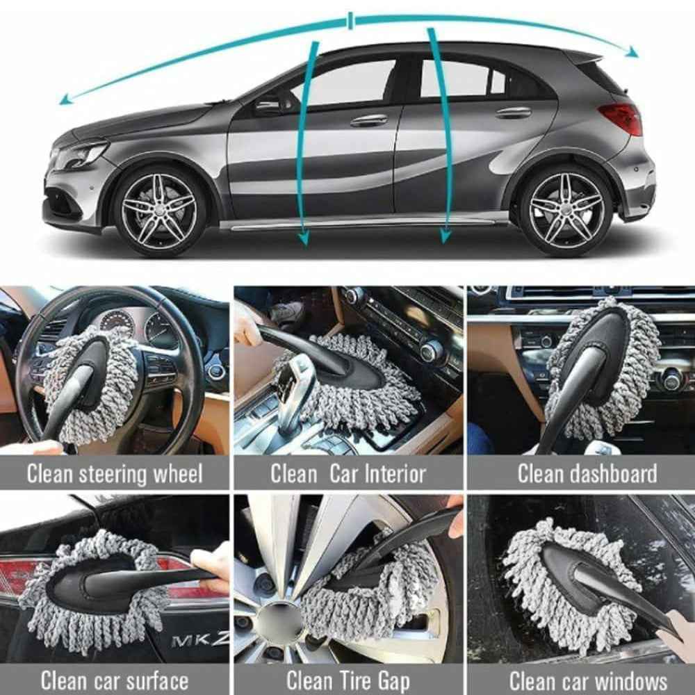 10Pcs Car Cleaning Kit Wash Brush Set with Detailing Tools Auto Maintenance Accessories