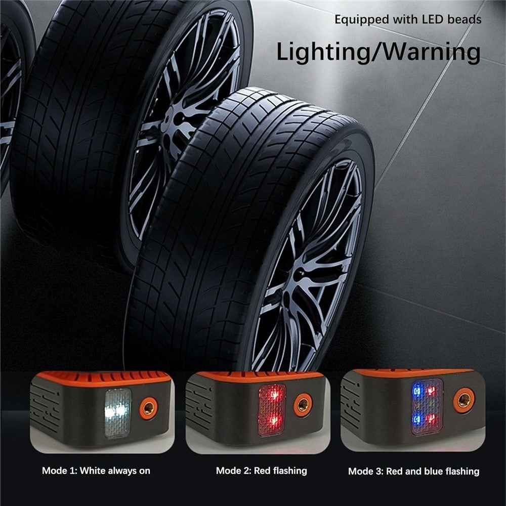 Portable Car Tire Inflator Digital Display Multifunction Wireless Electric Air Pump with LED Light