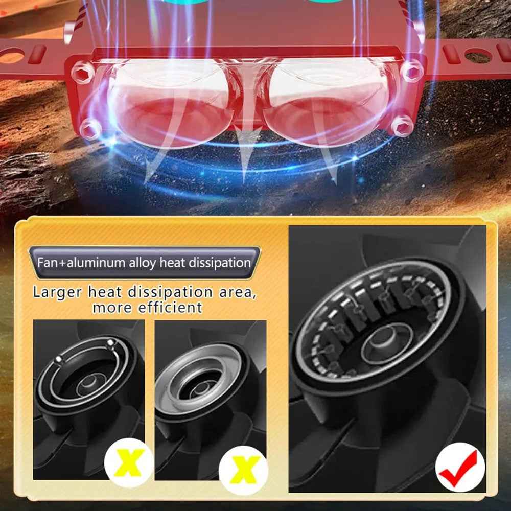 Car LED Spotlight IP67 Waterproof Yellow and White Light High Low Beam Lamp for Truck / SUV / ATV