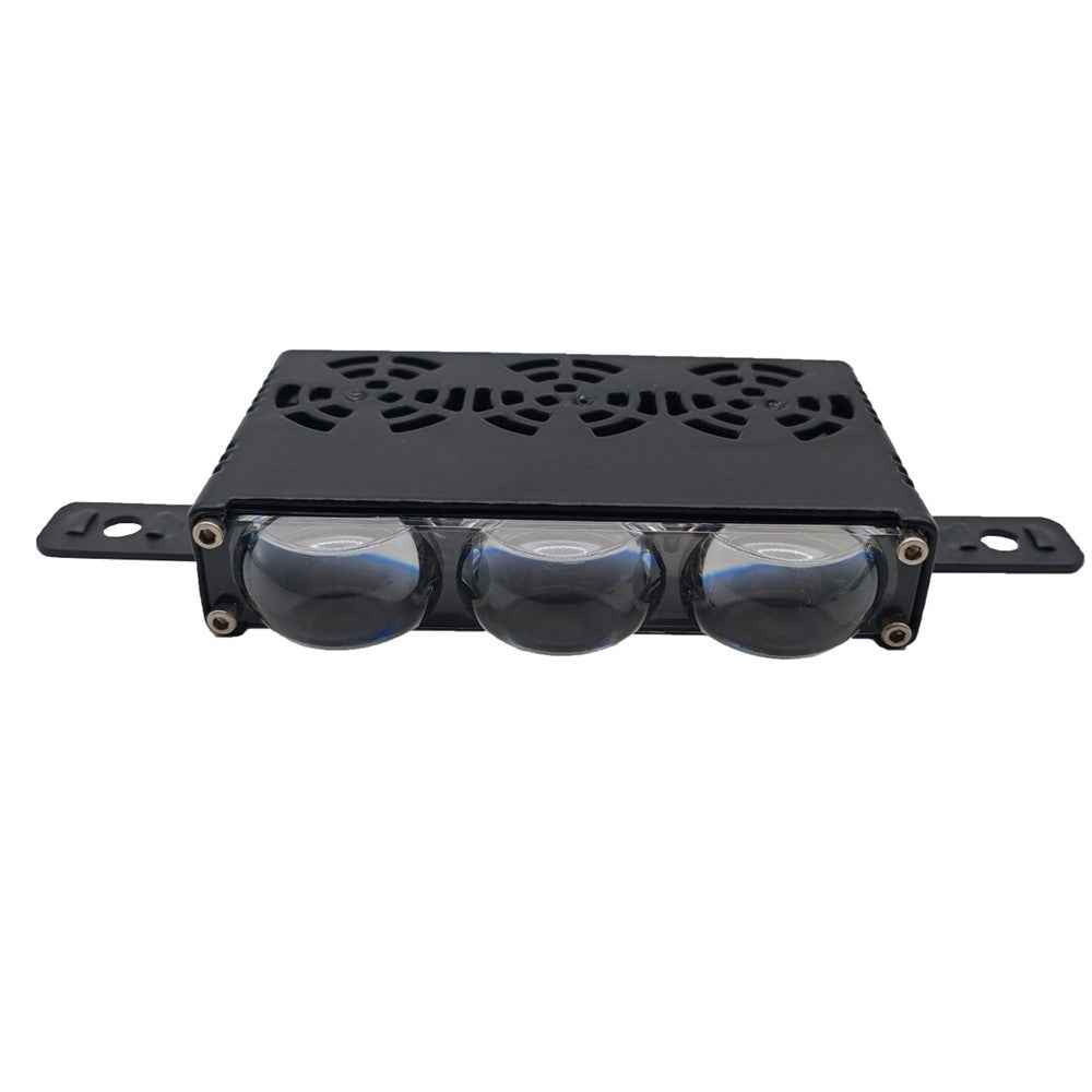 3-LED Car Spotlight IP67 Waterproof Yellow and White Light High Low Beam Lamp for Truck / SUV / ATV